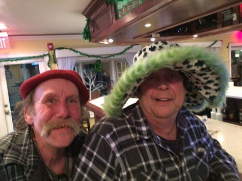 Billy Wirostek donning a festive St. Patty’s Day chapeau.