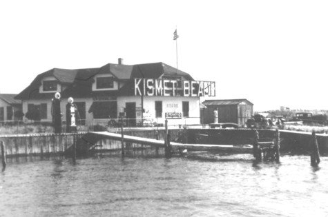 4.Early 1930s, with KISMET BEACH signage on the general store building. Note also the gas pumps.